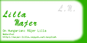 lilla majer business card